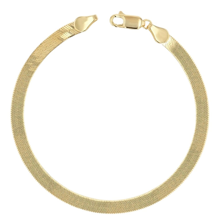 4mm Herringbone Bracelet In 10 KT Yellow Gold