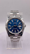 Load image into Gallery viewer, 41mm DateJust Rolex With Bright Blue Dial