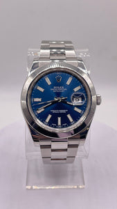 41mm DateJust Rolex With Bright Blue Dial