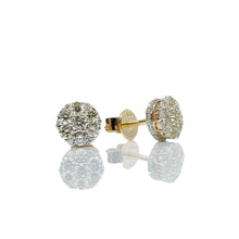 Load image into Gallery viewer, 0.72 CT. T.D.W Natural Diamond Stud Earrings In 10 KT Yellow Gold