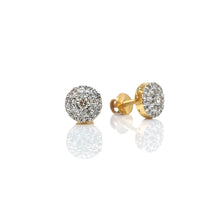 Load image into Gallery viewer, 0.29 CT. Natural Diamond Round Shape Stud Earrings In 10 KT Yellow Gold