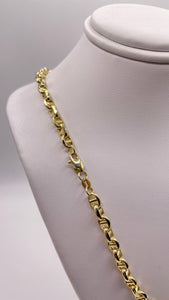 5mm Puff Gucci Link Chain In 10 KT Yellow Gold