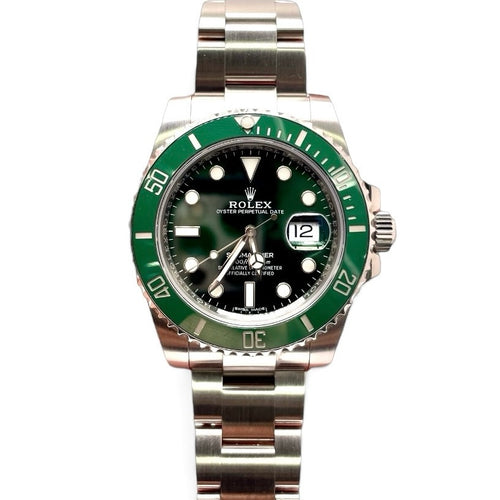 40mm Submariner Date Rolex Watch With Green Dial & Bezel