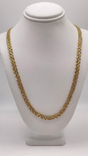 Load image into Gallery viewer, 5.8mm Two-Tone Diamond-Cut Unique Necklace In 18 KT Yellow &amp; White Gold