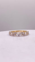 Load image into Gallery viewer, Baguette &amp; Round Staggered Women’s Ring In 10 KT Yellow Gold With CZ