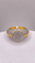 Load image into Gallery viewer, 0.98 CT. Natural Diamond Circle Shape Men’s Ring In 10 KT Yellow Gold