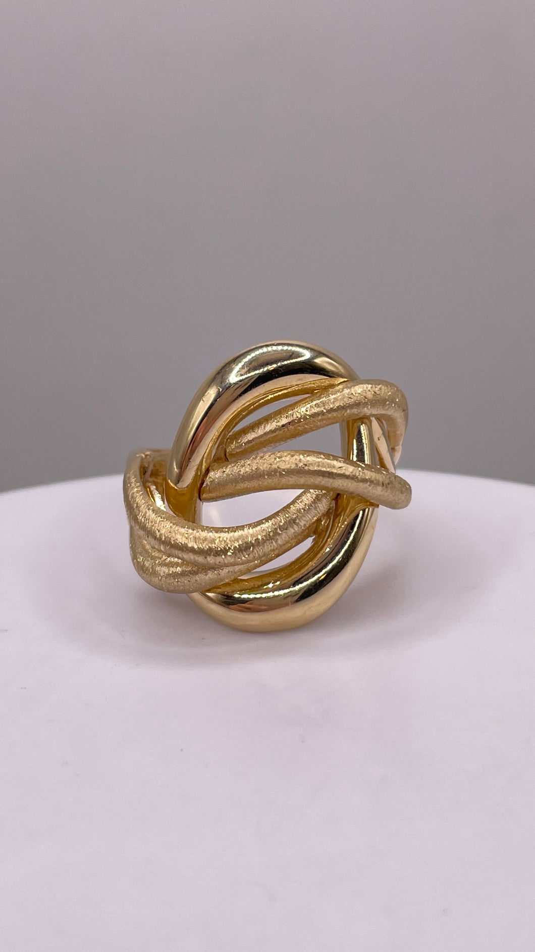 14 KT Yellow Gold Matte & Shiny Finish Women’s Ring