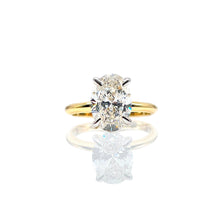 Load image into Gallery viewer, 2.50 CT. Lab Grown Oval Shape Diamond Engagement Ring In 14 KT Yellow Gold