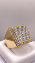 Load image into Gallery viewer, 1.02 CT. Natural Diamond Square Shape Men’s Ring In 10 KT Yellow Gold