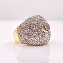 Load image into Gallery viewer, 3.07 CT. Natural Diamond Round Shape Men’s Ring In 10 KT Yellow Gold