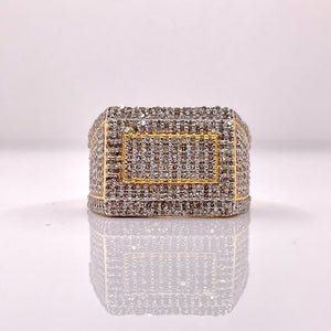 1.35 CT. Natural Diamond Men’s Ring In 10 KT Yellow Gold