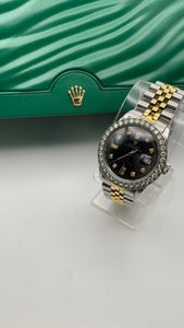 36mm DateJust Rolex With Diamond Dial & Diamond Bezel