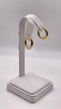 Load image into Gallery viewer, 4.0mm 10 KT Yellow Gold Hoop Earrings