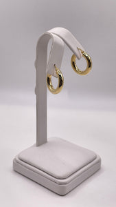 4.0mm 10 KT Yellow Gold Hoop Earrings