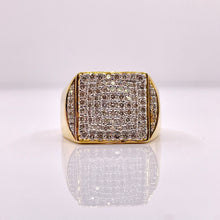 Load image into Gallery viewer, 1.02 CT. Natural Diamond Men’s Square Ring In 10 KT Yellow Gold
