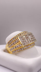 1.50 CT. Natural Diamond Men’s Ring In 10 KT Yellow Gold