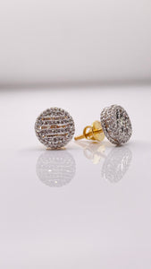 0.68 CT. Natural Diamond Men’s Round Shape Stud Earrings In 10 KT Yellow Gold