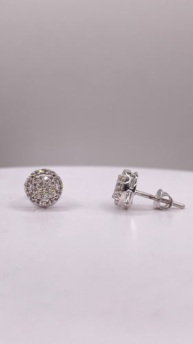 0.20 CT. Natural Diamond Round Shape Stud Earrings In 10 KT White Gold