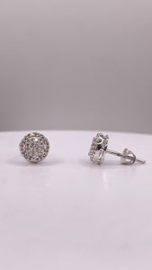 0.20 CT. Natural Diamond Round Shape Stud Earrings In 10 KT White Gold