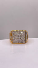 Load image into Gallery viewer, 1.02 CT. Natural Diamond Men’s Square Ring In 10 KT Yellow Gold