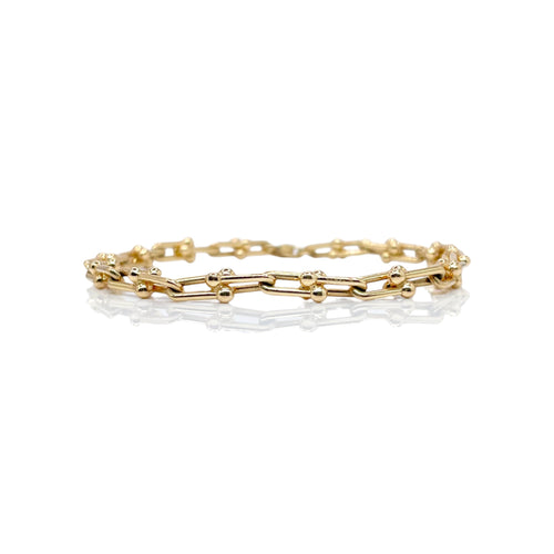 5mm Hardware Bracelet In 10 KT Yellow Gold