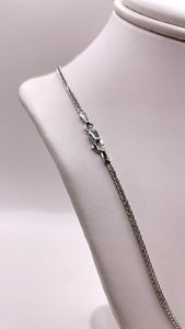 1.5mm Palm Wheat Franco In 10 KT White Gold