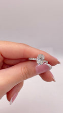 Load image into Gallery viewer, 2.60 C.T. T.W Oval-Cut Certified Lab Grown Diamond Engagement Ring In 14 KT White Gold