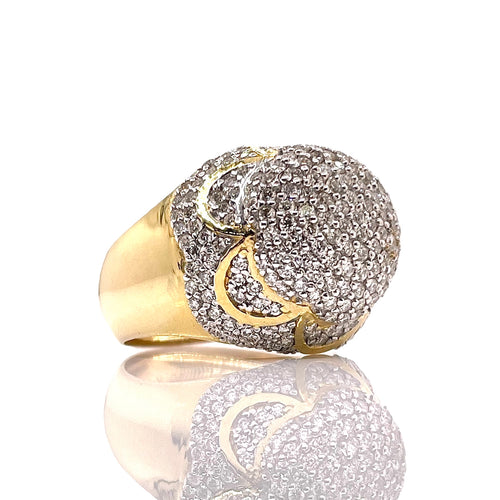 2.01 CT. Natural Diamond Men’s Round Shape Ring In 10 KT Yellow Gold