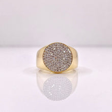 Load image into Gallery viewer, 0.58 CT. Natural Diamond Round Shape Men’s Ring In 10 KT Yellow Gold