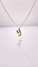 Load image into Gallery viewer, Dainty Initial Pendent &amp; Chain Combo In 10 KT Yellow Gold