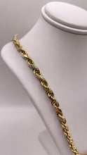 Load image into Gallery viewer, 5mm Solid Rope Chain In 10 KT Yellow Gold