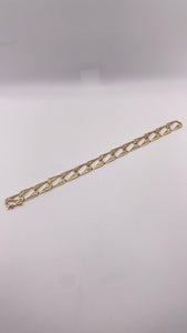 11.8mm Men’s Link Bracelet In 10 KT Yellow Gold