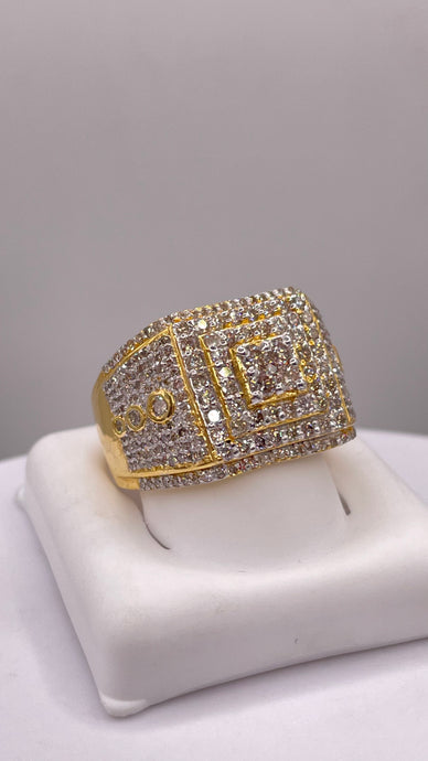 1.84 CT. Natural Diamond Men’s Ring In 10 KT Yellow Gold