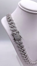Load image into Gallery viewer, 12mm CZ Zig-Zag Cuban Link Chain/Bracelet In Silver