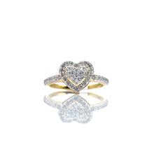 Load image into Gallery viewer, 0.43 CT. T.D.W Natural Diamond Heart Shape Ring In 10 KT Yellow Gold