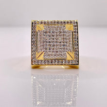 Load image into Gallery viewer, 1.81 CT. Natural Diamond Men’s Square Shape Ring In 10 KT Yellow Gold