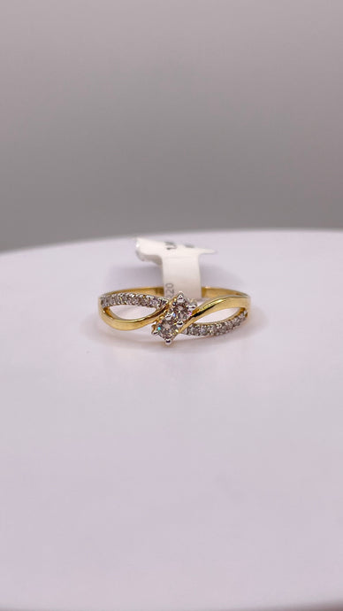 0.23 CT. Natural Diamond Infiniti Ring In 10 KT Yellow Gold