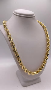 7mm Rope Chain In 10 KT Yellow Gold