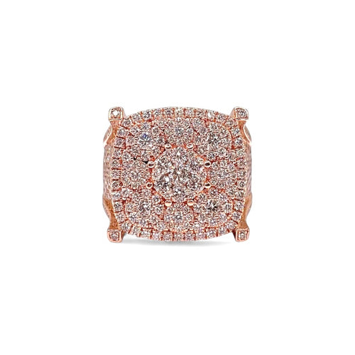 7.20 CT. Natural Diamond Men’s Ring In 14 KT Rose Gold