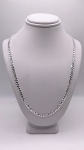 3mm Curb Chain/Bracelet In Silver