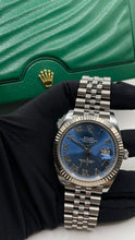 Load image into Gallery viewer, 41mm DateJust Rolex Watch With Azzuro Blue Dial