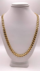 6.4mm Solid Curb Link Chain In 10 KT Yellow Gold