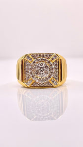 0.91 CT. Natural Diamond Men’s Ring In 10 KT Yellow Gold