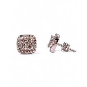 0.90 CT. Natural Diamond Men’s Stud Earrings In 10 KT White Gold