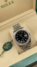 Load image into Gallery viewer, 36mm DayDate Rolex Watch With Black Diamond Dial &amp; Bezel