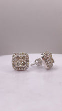 Load image into Gallery viewer, 0.90 CT. Natural Diamond Men’s Stud Earrings In 10 KT White Gold