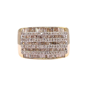 1.28 CT. Natural Diamond Men’s Ring In 10 KT Yellow Gold