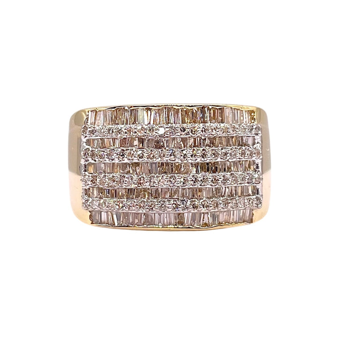 1.28 CT. Natural Diamond Men’s Ring In 10 KT Yellow Gold