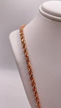 Load image into Gallery viewer, 4.0mm Solid Diamond-Cut Rope Chain In 10 KT Rose Gold