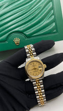 Load image into Gallery viewer, 26mm Two-Tone Women’s DateJust Rolex Watch With Champagne Roman Numeral Dial